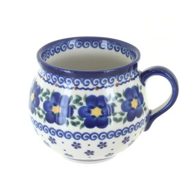 Blue Rose Polish Pottery Spring Blossom Bubble Mug