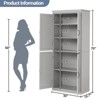 70" Tall Kitchen Pantry Cabinets Pantry Cabinet with 2 Doors and 3 Adjustable Shelves, Freestanding Cupboard - 2 of 4