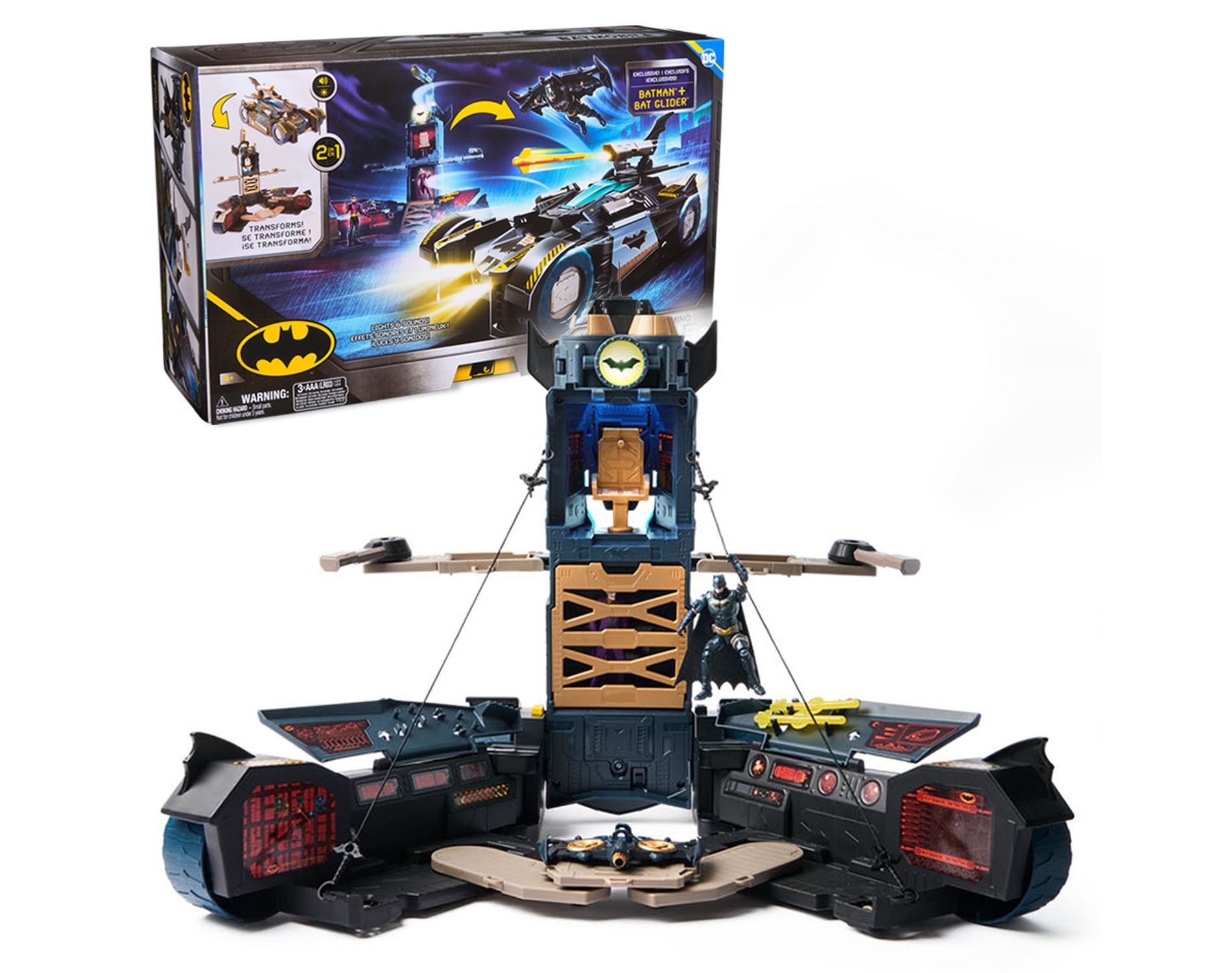 DC Comics Batman Ultimate Transforming Batmobile Playset with Projectiles