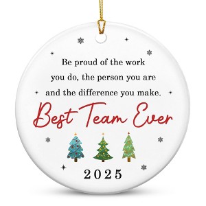 Christmas Team Gifts for Employees - Ceramic Christmas Tree Ornaments 2025 - 1 of 4