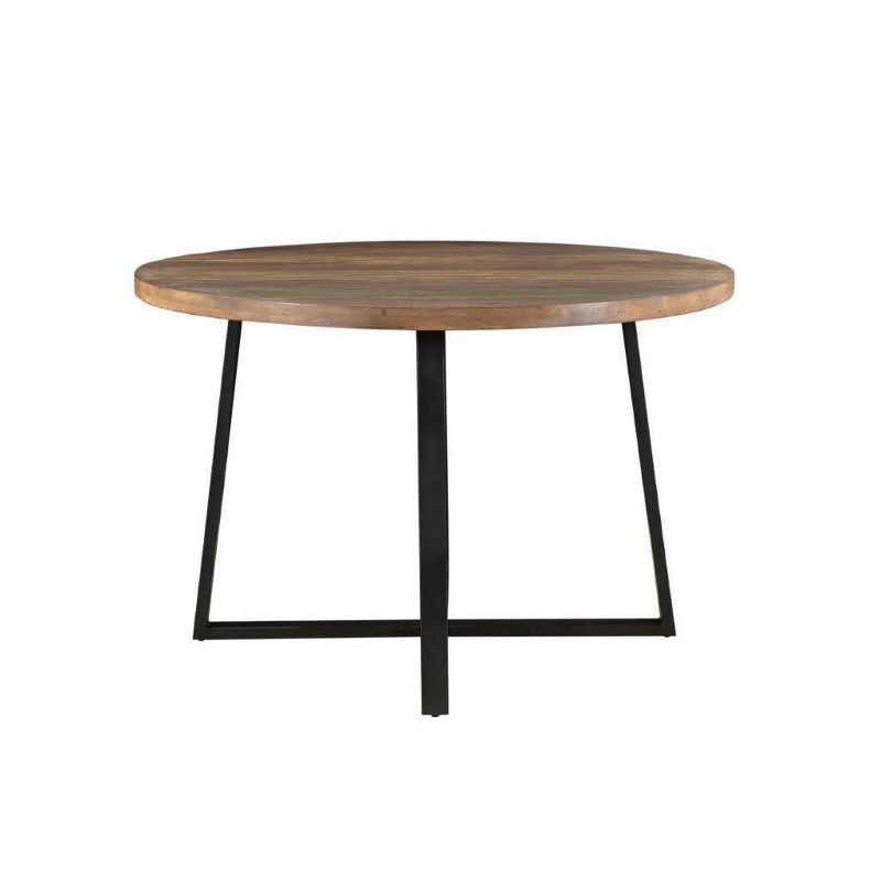 48&#34; Blossom Round Reclaimed Wood Dining Table Brown - Timbergirl, 3 of 9