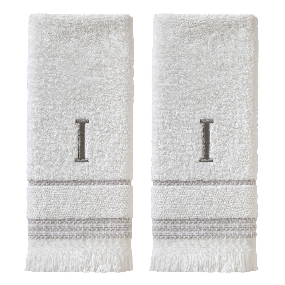 Photos - Towel 2pc Casual Monogram 'I' Hand  - SKL Home: 100 Cotton, Terry, Bathroom Essentials