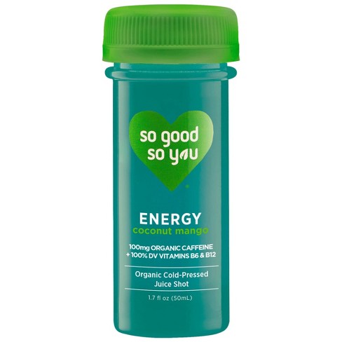 So Good So You Energy Coconut Mango Organic Probiotic Shot - 1.7 Fl Oz ...