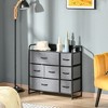 HOMCOM 7-Drawer Dresser, Fabric Chest of Drawers, 3-Tier Storage Organizer for Bedroom Entryway, Tower Unit with Steel Frame Wooden Top, Dark Gray - 2 of 4