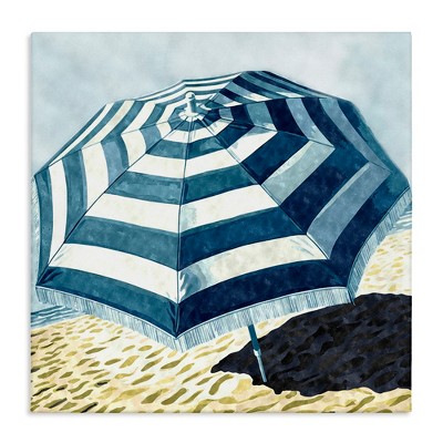 Stupell Industries Striped Beach Umbrella, 17" x 17"