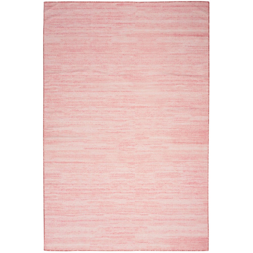 Photos - Doormat Nourison 4'x6' Machine Washable Modern Essentials Woven Area Rug Pink 