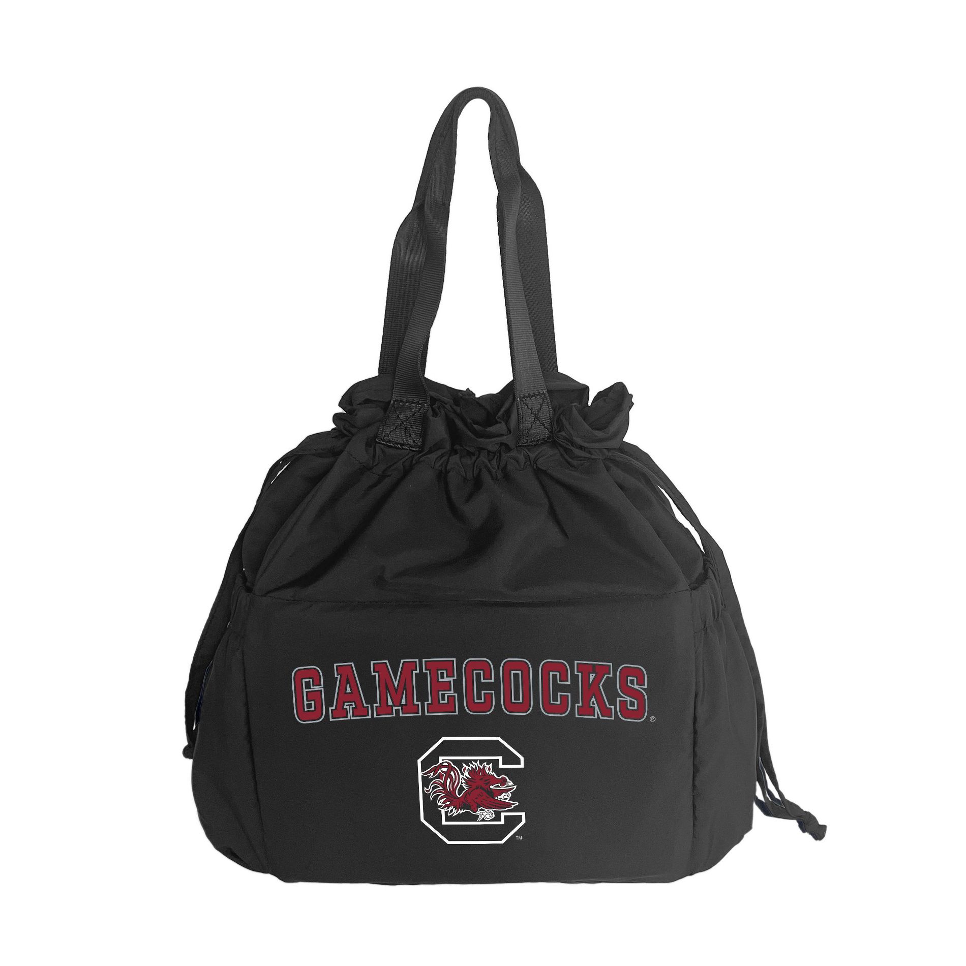 NCAA South Carolina Gamecocks Drawstring Lunch Cooler: Polyester Sports Tote with Handles