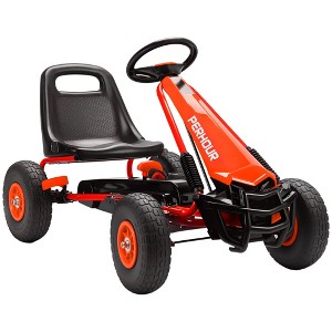 Qaba Pedal Go Kart for Kids, Go Cart with Adjustable Seat, EVA Wheels, for Boys & Girls Aged 3-8 Years Old - 1 of 4