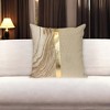 HomeRoots 20" Beige and Gold Striped Cotton Blend Throw Pillow - 2 of 4