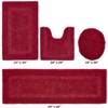 Lux Premium 100% Cotton Tufted Solid Reversible 4 Piece Bath Rug Set – Ultra-Soft, Water-Absorbent, Durable, Machine Washable Bathroom Rug - 2 of 4