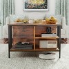 Lift-Top Coffee Table with Hidden Storage featuring Open Shelves Adjustable Height Table for Living Room or Apartment-3irtyhousy - 2 of 4