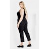 Women's Plus Size Harley Baylee Straight Crop Jean - grey check | CITY CHIC - 3 of 4