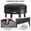 Jojoka Swivel Bar Stools,24" Counter Height Bar Stools with Footrest,Pu Leather Backless for Dining Room - 4 of 4