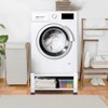 2-Pack Laundry Pedestal  for Washer and Dryer with Storage Shelf, 28" Wide 14" High Universal Steel Stand with 800lb Capacity, White - 3 of 4