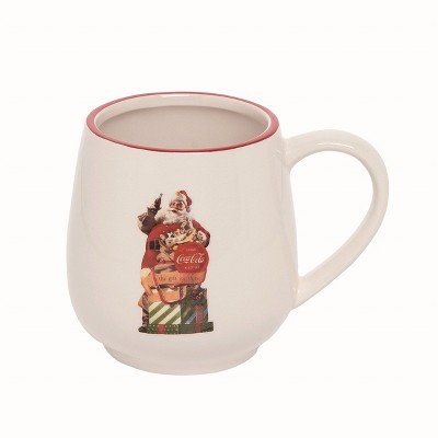 Transpac Dolomite 5 in. White Christmas Santa with Presents Mug