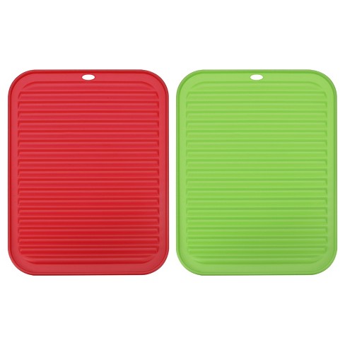 Unique Bargains Dish Drying Mat Reusable Sink Drain Pad Heat Resistant  Non-slipping Suitable For Kitchen Red : Target