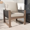 EAGLE PEAK Natural Cedar Patio Dining Chair, Real Wood Outdoor Furniture with Cushion - 2 of 4