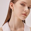 925 Sterling Silver & 14K Gold Plated Huggie Hoops | Chunky Rectangle & Square Earrings for Women - 2 of 4