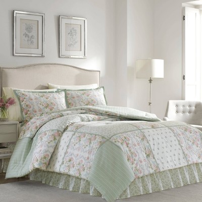 King White Cotton Reversible Comforter Set with Frills