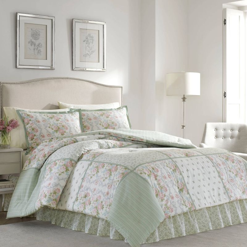 Green Harper Comforter Set - Laura Ashley, 3 of 7