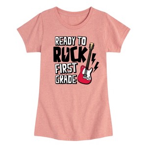 Girls' - Instant Message - Ready To Rock First Grade Fitted Short Sleeve Graphic T-Shirt - 1 of 4