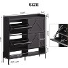 Shoe Cabinet with 4 Flip Drawers - Freestanding Shoe Storage Cabinet Organizer for Entryway, Dry and Wet Separation Shoe Organizer with Metal Legs - 2 of 4