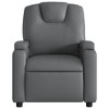 vidaXL Gray Faux Leather Recliner Chair with Massage Function - Comfortable Armchair with Manual Recline, Cup Holders for Living Room - 4 of 4