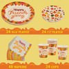 SYNCFUN 120 PCS Thanksgiving Disposable Dinnerware Dinner Plates and Napkins Sets, Thanksgiving Party Favor Supplies, Decorations, Fall Plates Napkins - 2 of 4