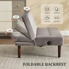 Racxily Foldable Sofa Bed, Flannel Upholstered Adjustable Back Sofas, Recliner Futon Couch with Charging Port for Living Room - 3 of 4