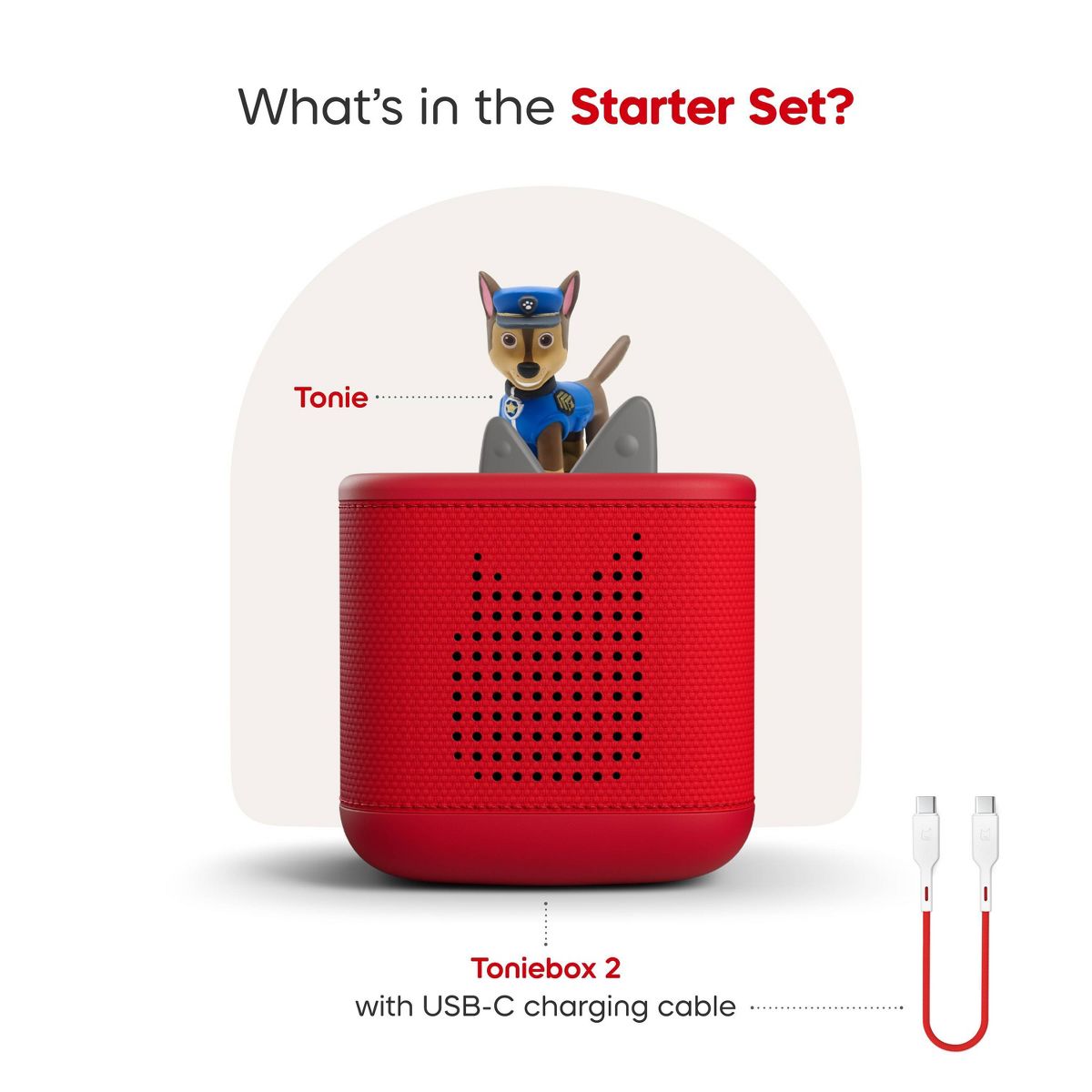 tonies PAW Patrol: Chase Toniebox 2 Starter Set - Sunset Red - thumbnail 3