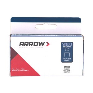 Arrow 854 Heavy Duty Wide Crown Staples for Craftsman/Duo-Fast, 1/4Inches x 1/2Inches, 1250ct - 1 of 1