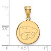 Black Bow Jewelry 10k Yellow Gold Kansas State Wildcats NCAA Medium Pendant - 2 of 3