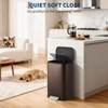Trash Can - 3.2/5.3/8 Gal,12/20/30 L Stainless Steel Kitchen Trash Can Rectangular Garbage Bin with Soft Close Lid Foot - 2 of 4