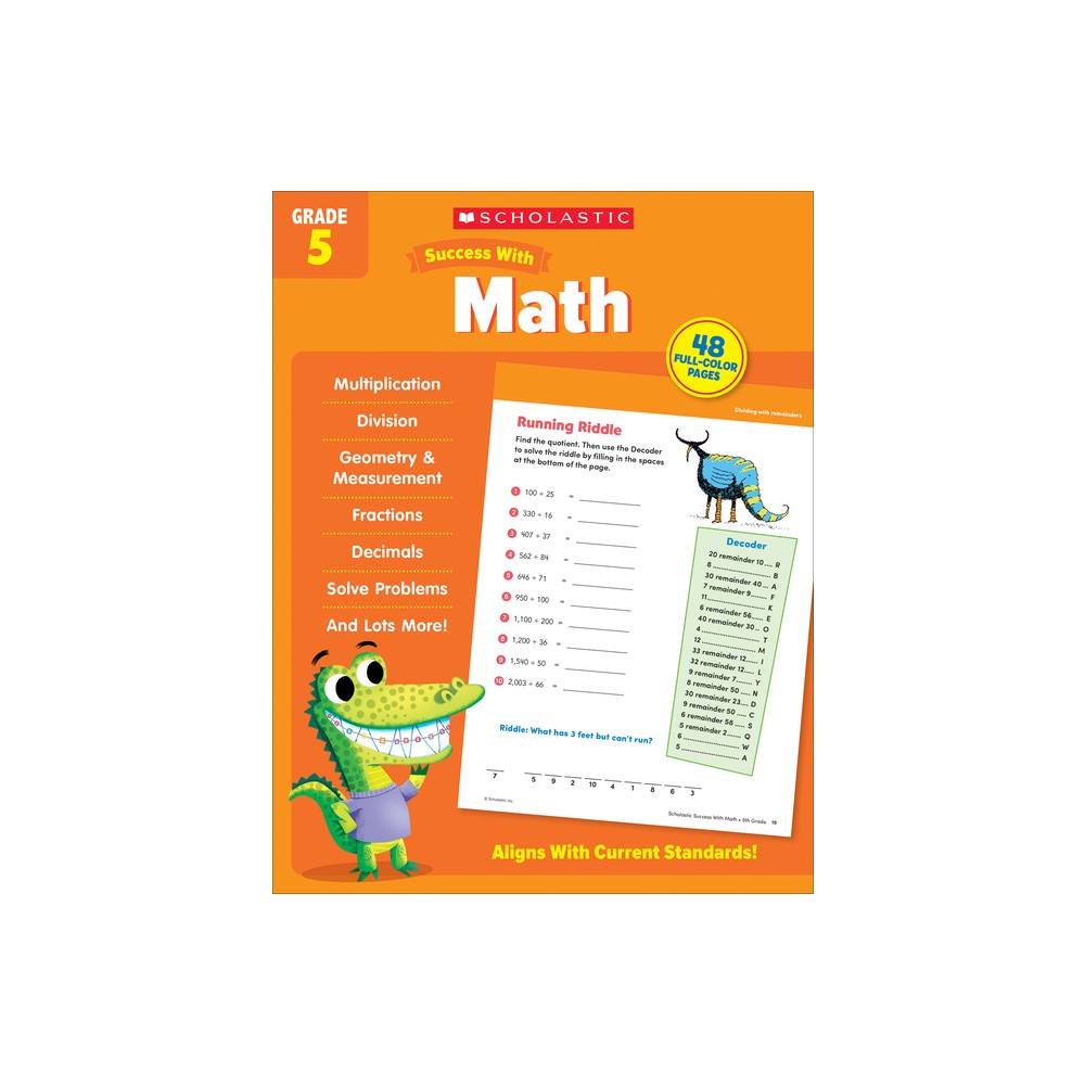 Scholastic Success with Math Grade 5 Workbook - by Scholastic Teaching Resources (Paperback)