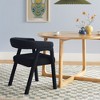 Saracina Home 5pc Round Dining Table Set with Fully Upholstered Solid Wood Chairs - 4 of 4