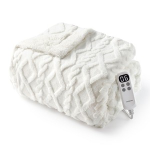 Electric Heated Throw Blanket with Auto-Off & 6 Heating Levels, ETL Certification, Machine Washable - 1 of 4