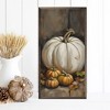 Kendrick Home White Pumpkin and Small Wall Art Orange - 3 of 4