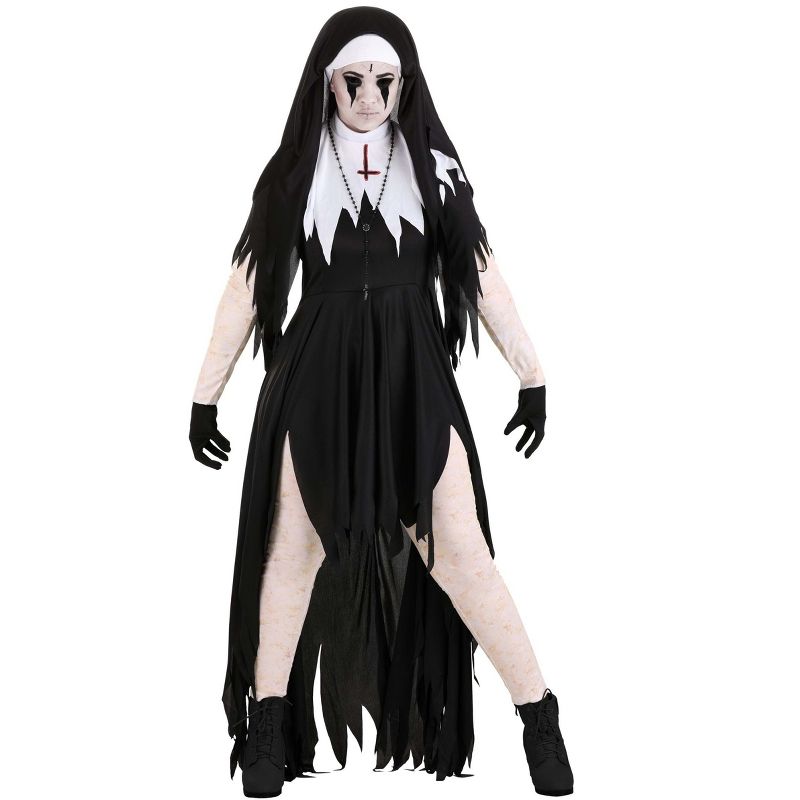 HalloweenCostumes.com Women's Dreadful Nun Costume, 5 of 13