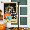 Evergreen Mixed Print Pumpkins Garden Linen Flag - 4 of 4