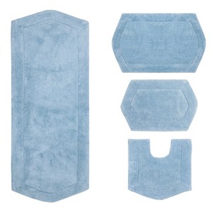 Waterford Collection Cotton Tufted Set of 4 Bath Rug Set - Home Weavers - 1 of 4