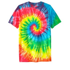 KingSize Men's Big & Tall Lightweight Longer-Length Tie-Dye Crewneck Tee - 1 of 2