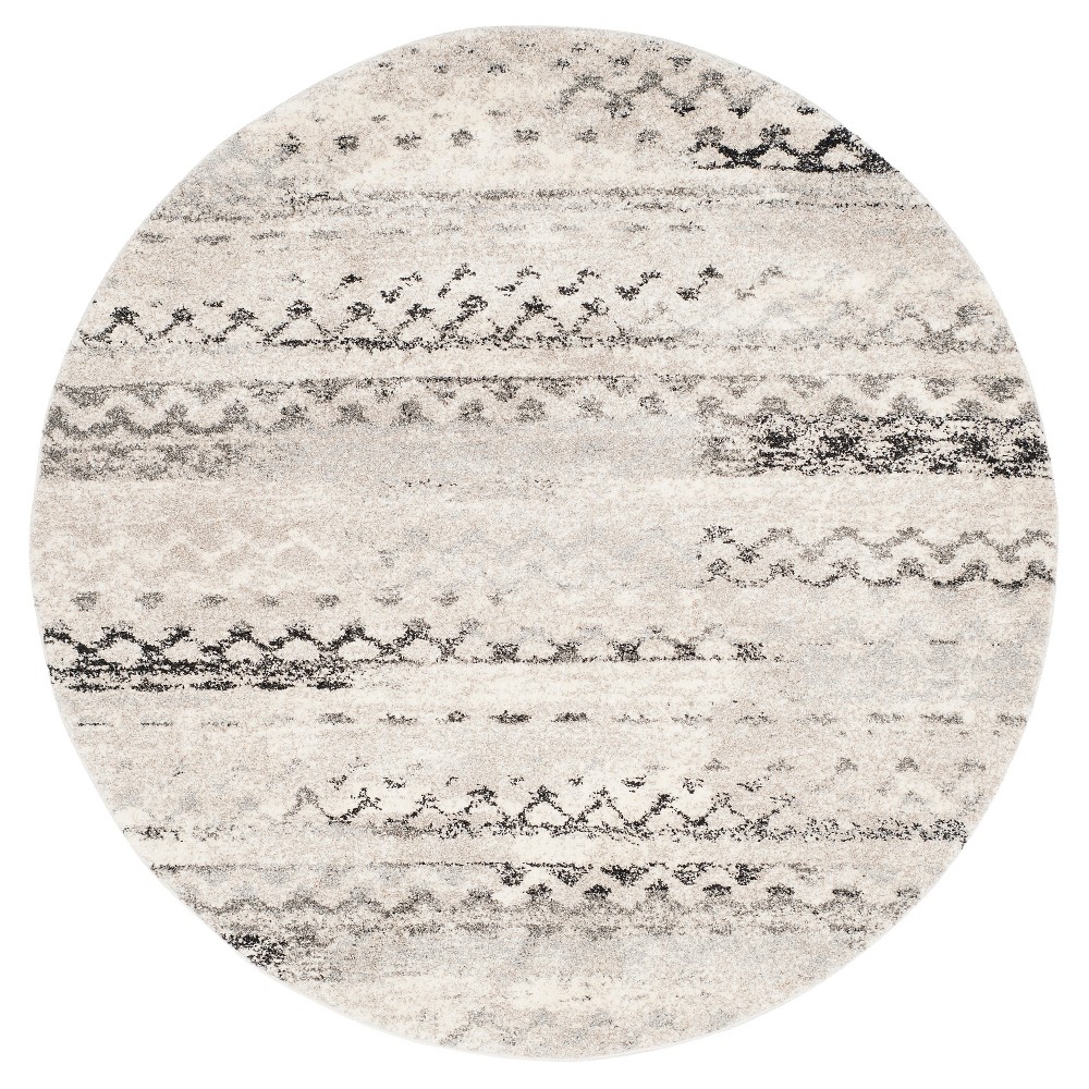 Marea Area Rug - Cream / Gray ( 6' X 6' Round ) - Safavieh