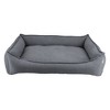 Arlee Home & Pet Cresent Lounger Orthopedic Eco-Friendly Memory Foam Dog Bolster Bed - Gray - M - 2 of 4