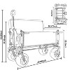 CAVINAS 3-in-1 Folding Wagon Cart with Bench Seat, Shopping Wagon Cart for Camping, Shopping - 2 of 4