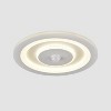 Claxy White Round LED Flush Mount Ceiling Light 4000K 18W - 2 of 4