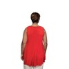 Women's Solid Sleeveless Swing Tank Top - Plus - On The Plus Side - 2 of 3