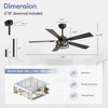 Airsurfer 48-inch Wood 5-Blade Crystal Fandelier Ceiling Fan with Remote and Light - 2 of 4