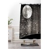 Love Under The Stars Shower Curtain Black - Deny Designs: Polyester Microfiber, Machine Washable, Buttonhole Top - 2 of 4