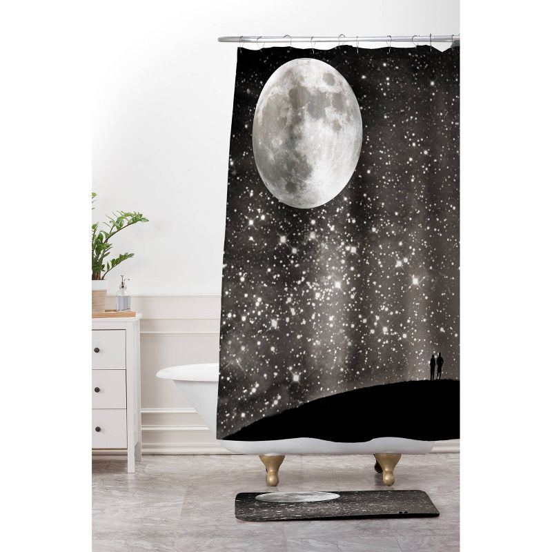 Love Under The Stars Shower Curtain Black - Deny Designs, 3 of 6
