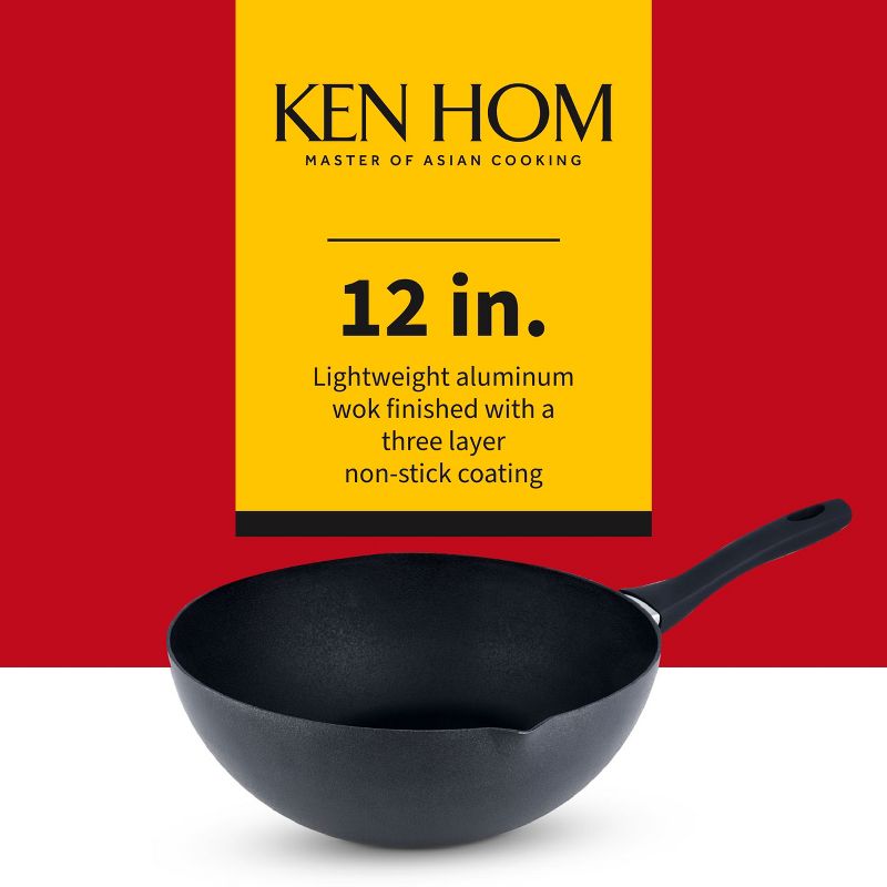 Ken Hom Classic Non-Stick Aluminum Wok  - 12 inches, 2 of 8